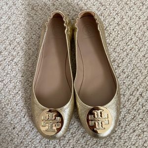 Tory Burch Minnie ballet flats in gold